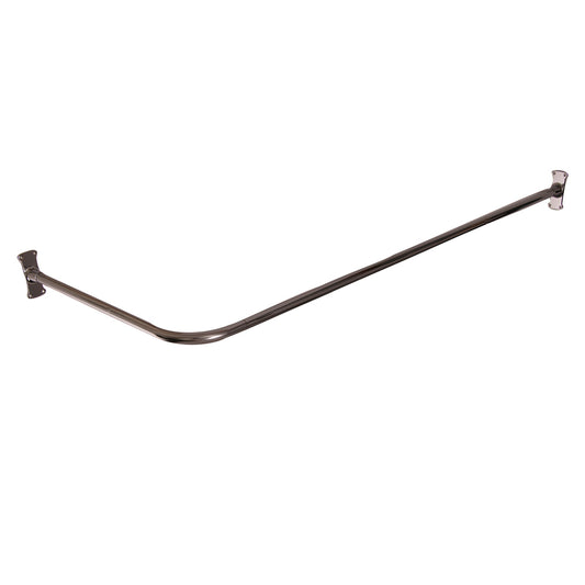 4123 Corner Shower Rod, 66 x 48" w/Flanges in Polished Chrome