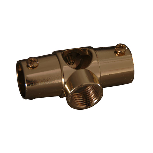 Barclay Wall Tee for 4150 Rod Polished Brass