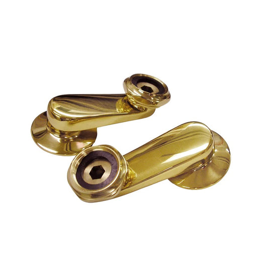 Swivel Arm Connectors (Pair) for Wall Mount Faucet Polished Brass