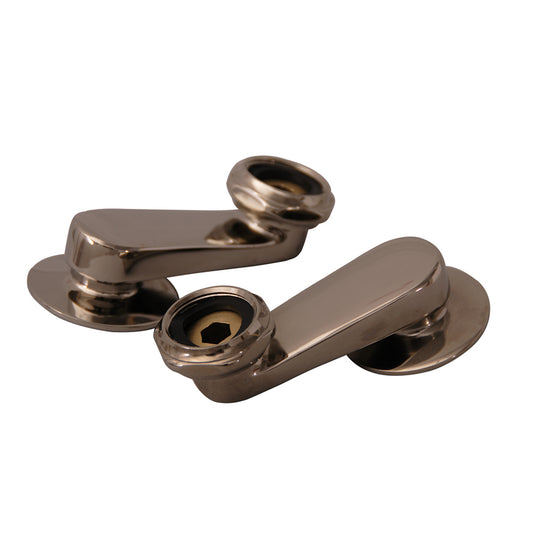 Swivel Arm Connectors (Pair) for Wall Mount Faucet Polished Nickel