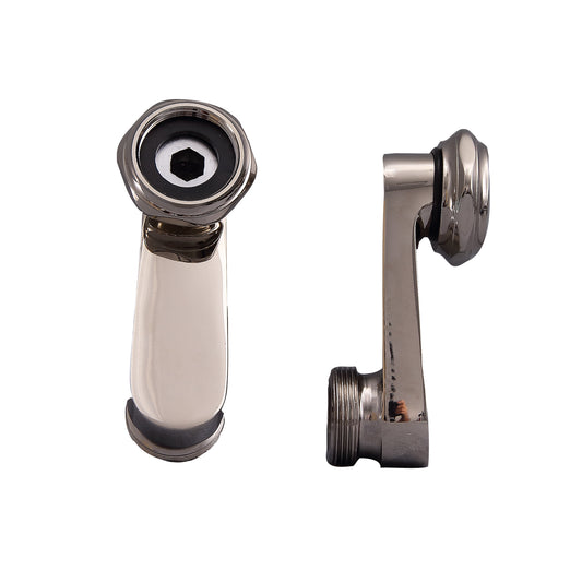 Swivel Arm Connectors (Pair) for Deck Mount Faucet Polished Nickel