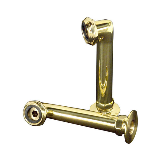 Elbows for Deck Mount Tub Faucet 6" Polished Brass (Pair)