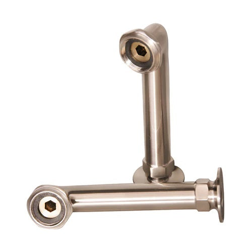 Elbows for Deck Mount Tub Faucet 6" Brushed Nickel (Pair)