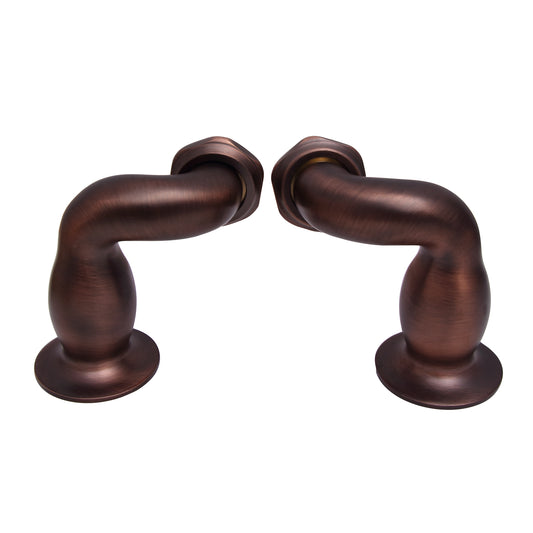 Tub Deck Mount S-Shaped Coupler Pair for 3-3/8" to 7" Oil Rubbed Bronze