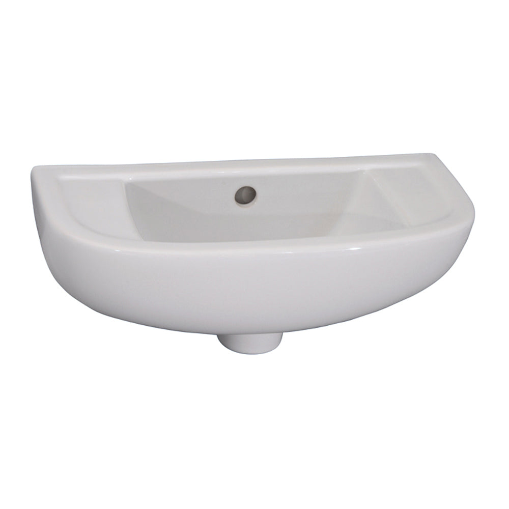 Compact Slim Line 18" Sink White with Left-Hand Faucet Hole