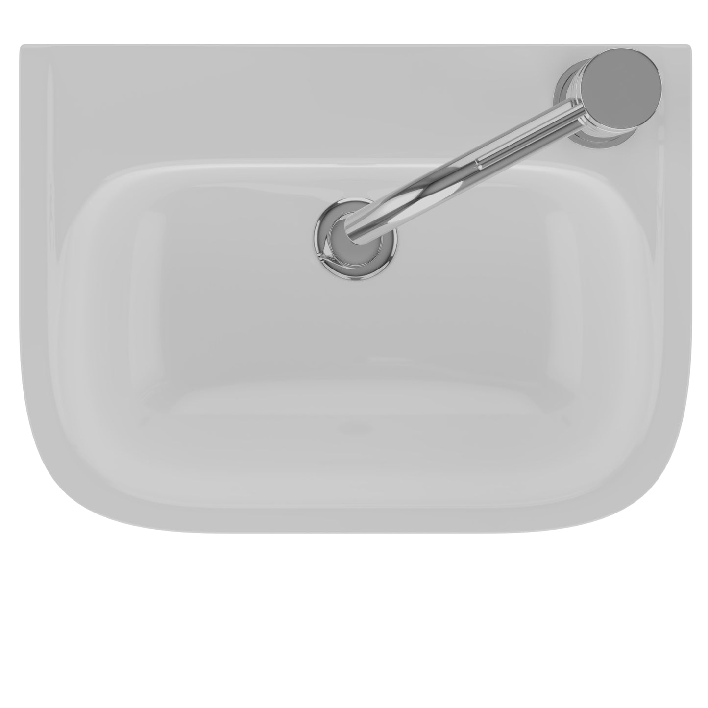 Caroline 380 Wall Hung Sink White with Right-Hand Faucet Hole