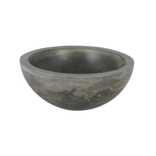 Cordell Small Round Cement Vessel Sink Dusk Gray