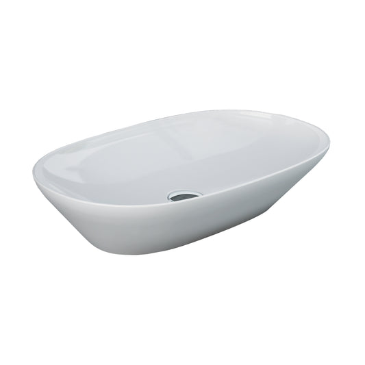 Variant 23 5/8" x 14" Oval Vessel Basin Sink in White