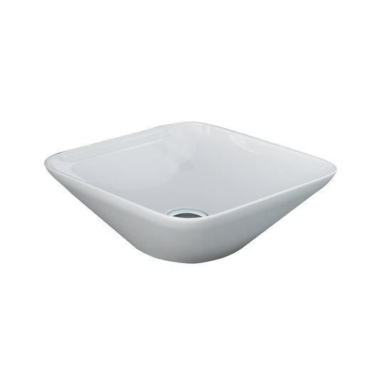 Variant 14" Square Vessel Basin Sink in White