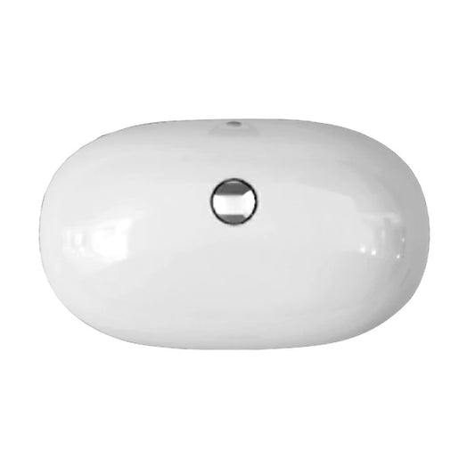 Variant 23" x 14" Oval Undermount Bathroom Sink in White