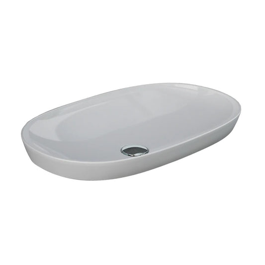 Variant 23 5/8" x 14" Oval Drop In Lavatory Sink in White