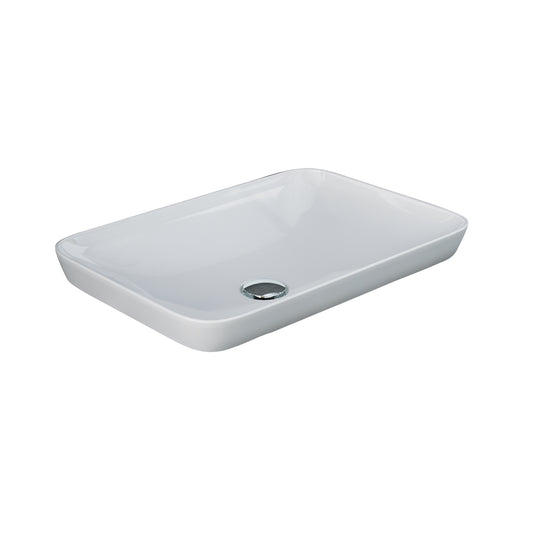 Variant 21 5/8" x 14" Rectangular Drop In Lavatory Sink in White