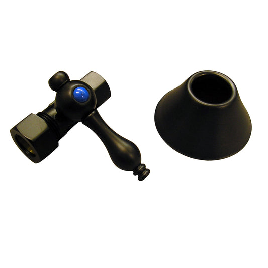 1/4 Turn Tub Supply Line Stop Pair 1/2" Comp x 5/8" Comp Oil Rubbed Bronze