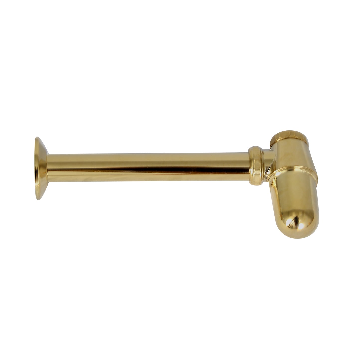 Lavatory Trap with Wall Flange Polished Brass