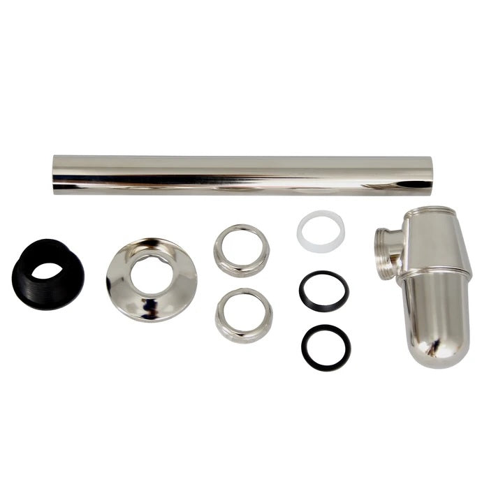 Lavatory Trap with Wall Flange Polished Nickel