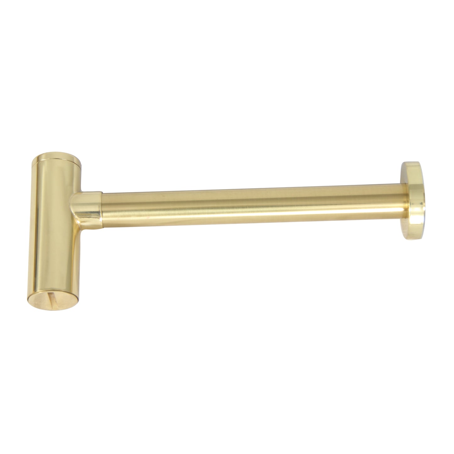 Contemporary Lavatory Trap Polished Brass 1-1/4" with Wall Flange