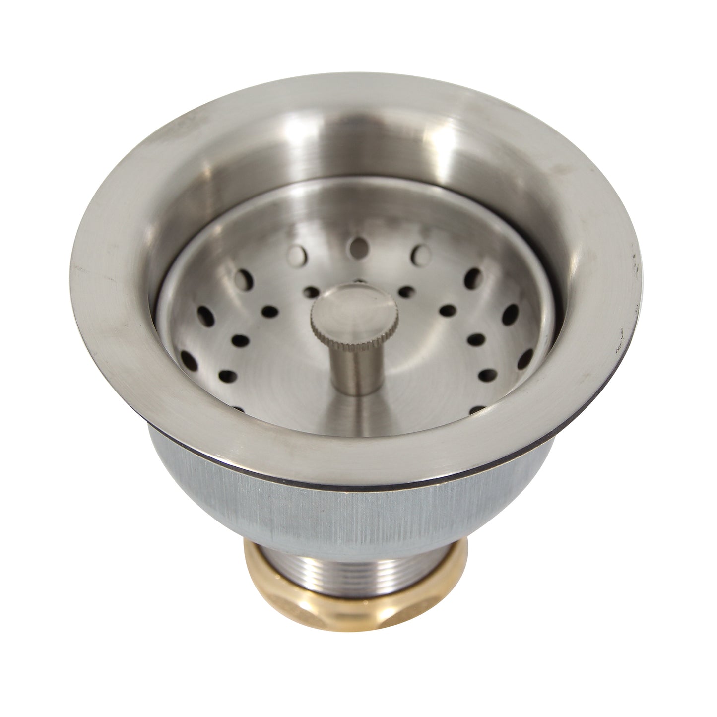 Kitchen Sink Strainer for 3-1/2" Drain with 3-1/2" Shank Polished Stainless