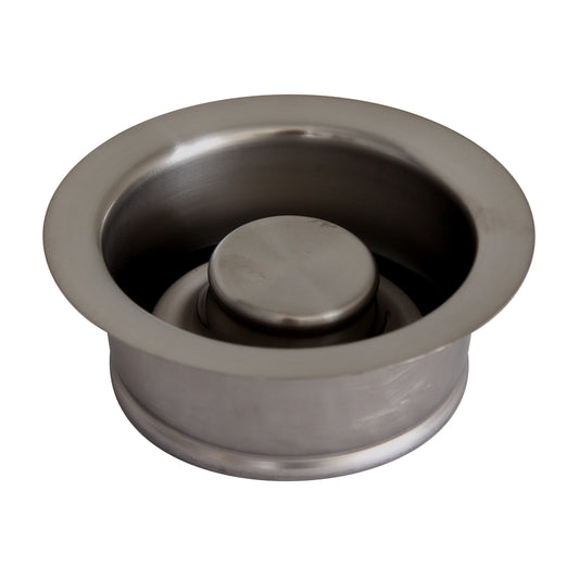 Kitchen Sink Disposal Drain 3-1/2" Flange & Stopper Brushed Nickel