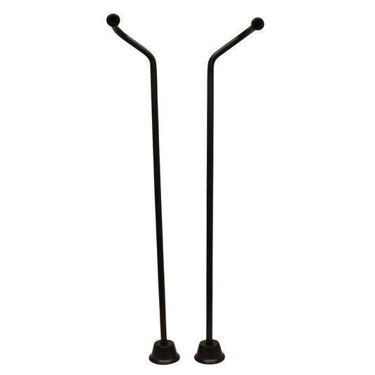 Offset 24" Bath Tub Supply Line Set 1/2" OD Matte Black