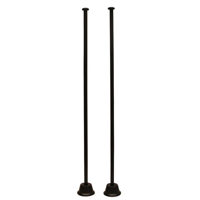 Straight 24" Bath Tub Supply Line Set 1/2" OD Matte Black