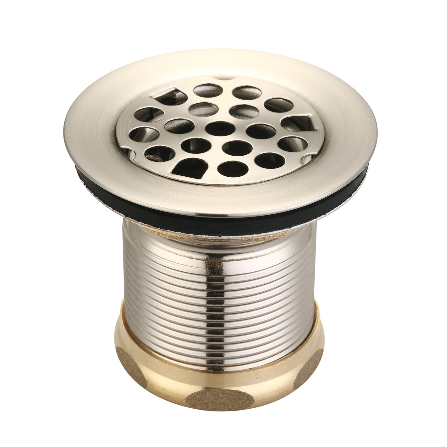 Bar Sink Drain 2" with Steel Grid Brushed Nickel