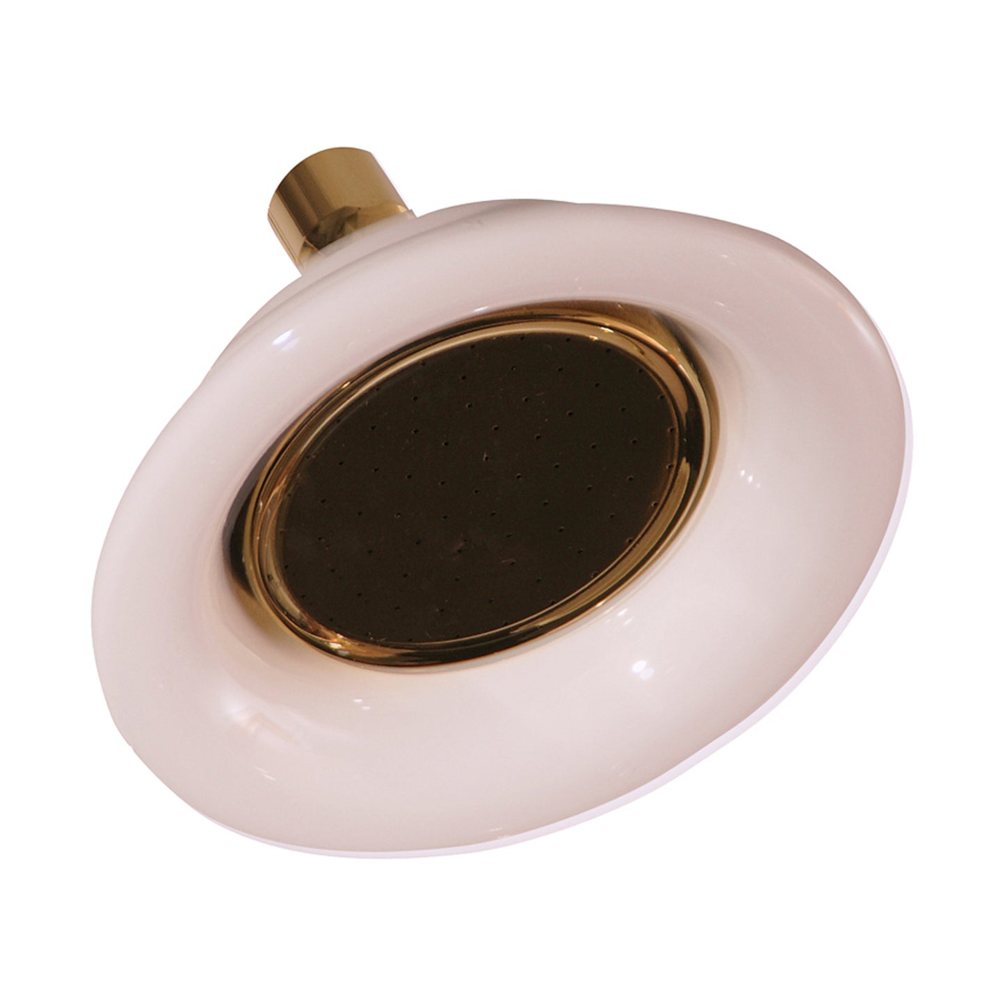 6-1/4" Sunflower Shower Head Polished Brass with White Porcelain