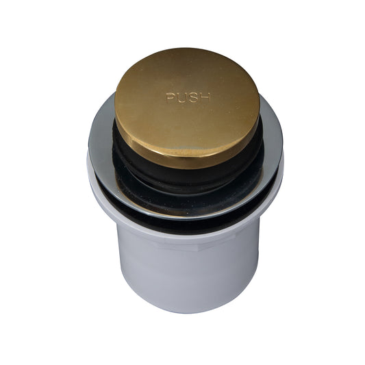 Bath Tub Drain Pop-Up with 1-1/2" Flange PVC Adapter Polished Brass