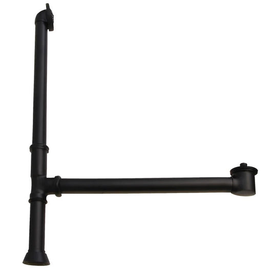 Freestanding Tub Leg Drain & Overflow Kit in Matte Black