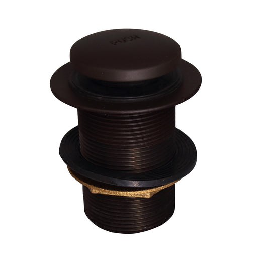 Push Button Tub Drain Assembly 4" Long Threaded in Oil Rubbed Bronze