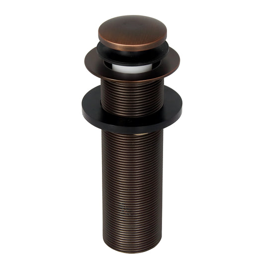 Push Button Tub Drain Assembly 6" Long Threaded in Oil Rubbed Bronze