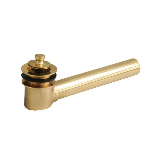 Tub Shoe Drain Lift & Turn No Overflow Polished Brass