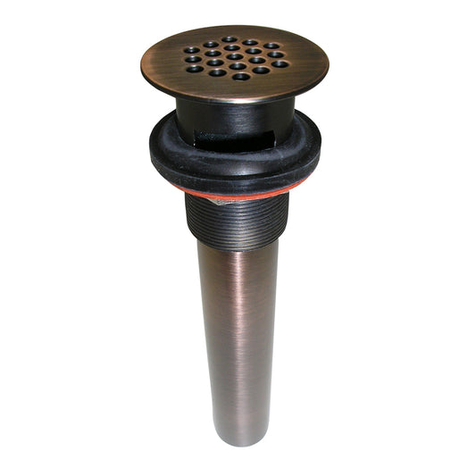 Lavatory Grid Drain with Overflow Antique Copper