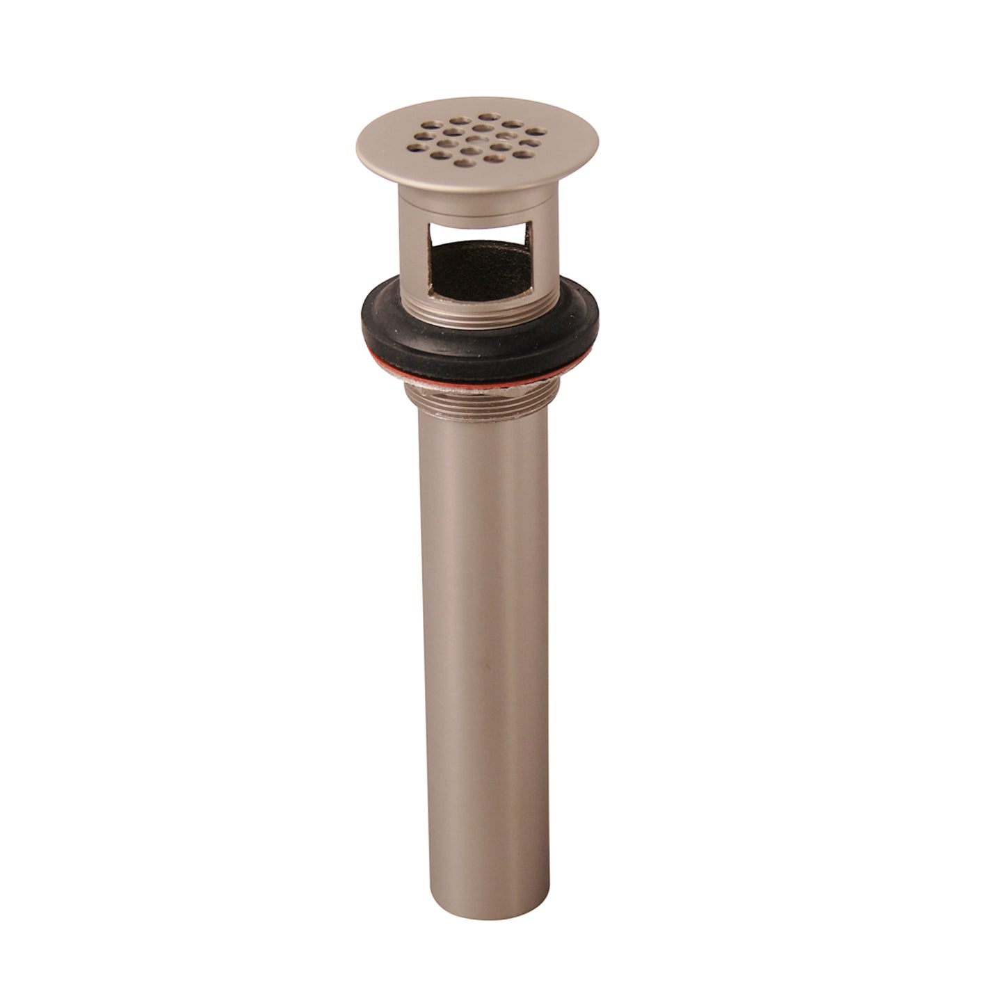 Lavatory Grid Drain with Overflow Brushed Nickel