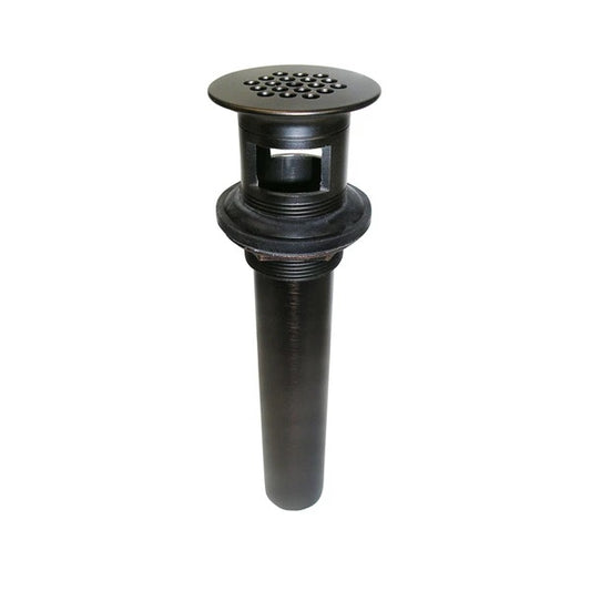 Lavatory Grid Drain with Overflow Matte Black