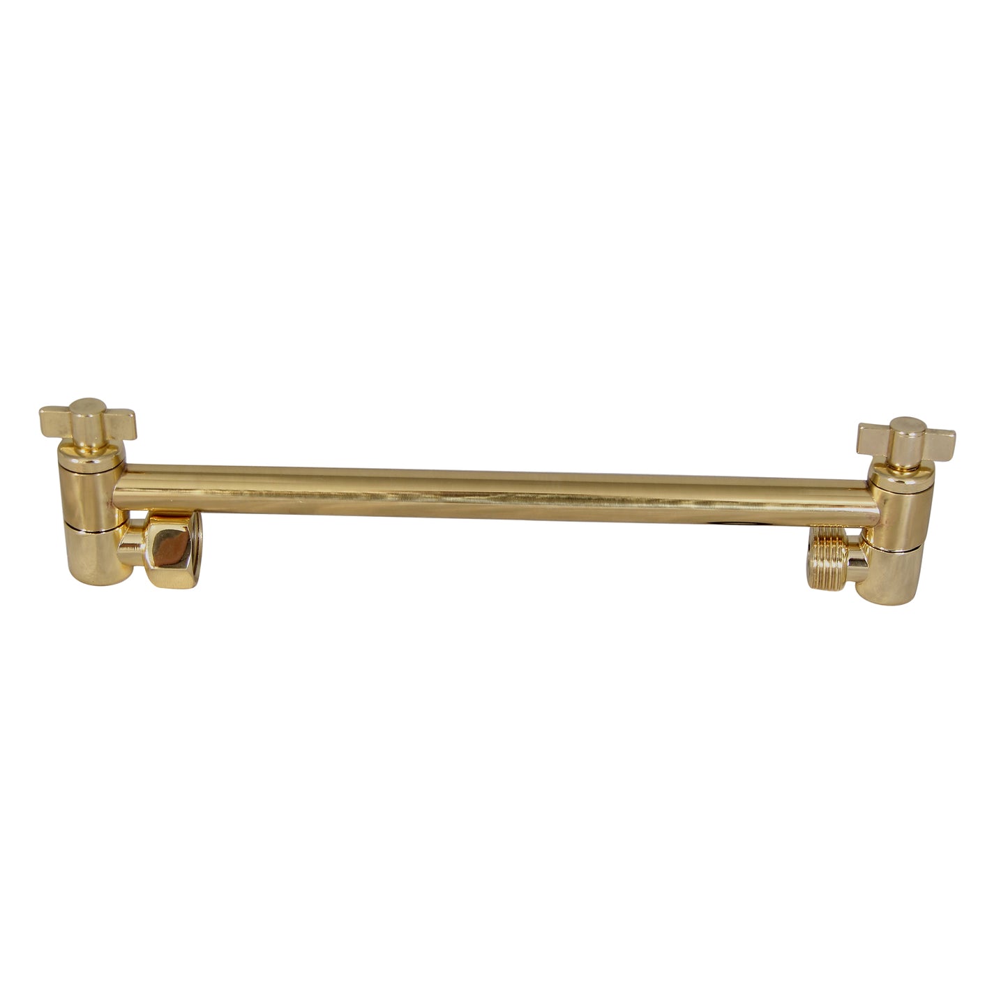 10" Adjustable Shower Head Arm in Polished Brass