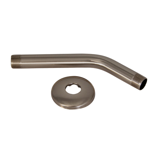 8" Standard Shower Head Arm with Flange Brushed Nickel