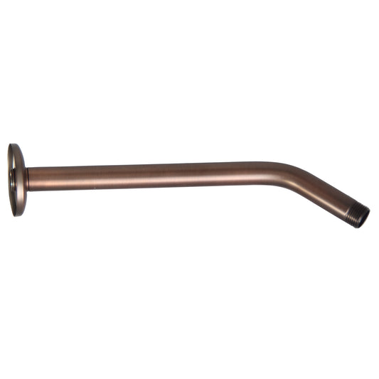 12" Standard Angled Shower Head Arm with Flange Oil Rubbed Bronze