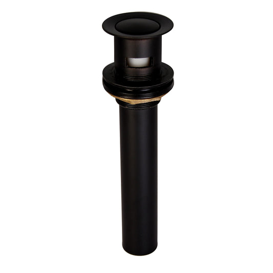 Pop-Up 2-1/8" Bathroom Sink Drain with Overflow Hole in Matte Black