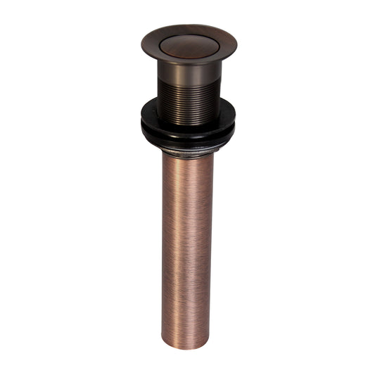 Pop-Up 2-1/8" Bathroom Sink Drain no Overflow Hole in Oil Rubbed Bronze