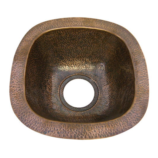 Trent Hammered Antique Copper 12" Prep or Bar Sink