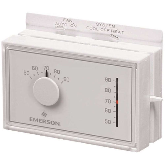Emerson Mercury-Free Mechanical Thermostat with Single Stage Heat & Cool