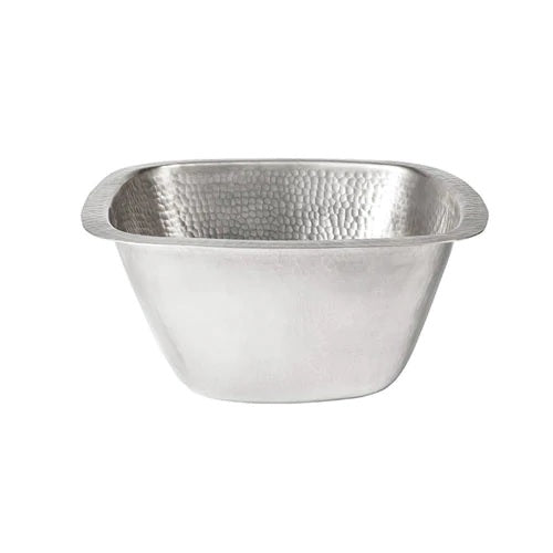Symone 13" Square Hammered Pewter Bar/Prep Sink