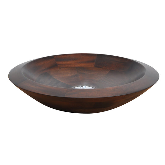 Lutari Mahogany Vessel Sink 15-3/4" Round with Natural  Finish