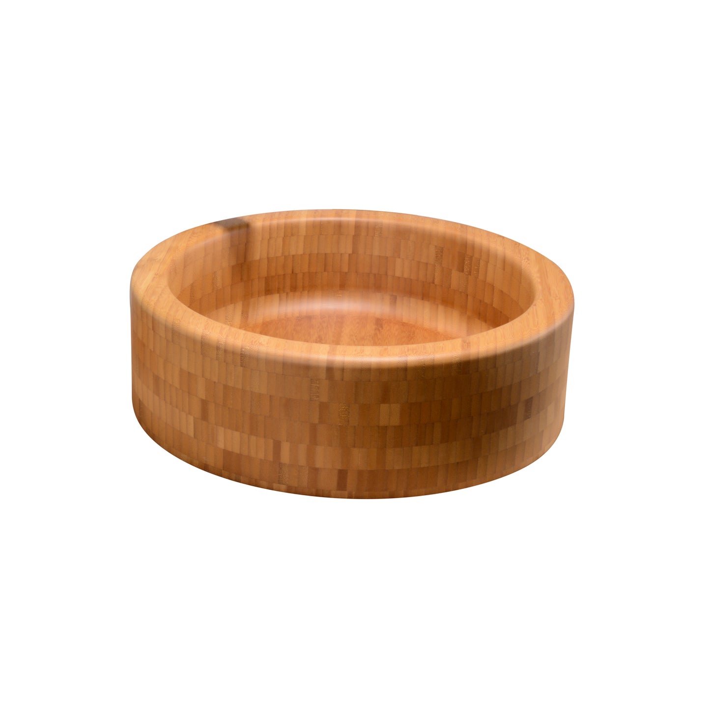 Samos 16-1/2" Round Bamboo Vessel Sink with Natural Finish