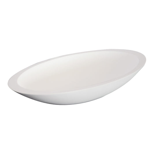 Lila Resin Oval Vessel Sink with Gloss White Finish