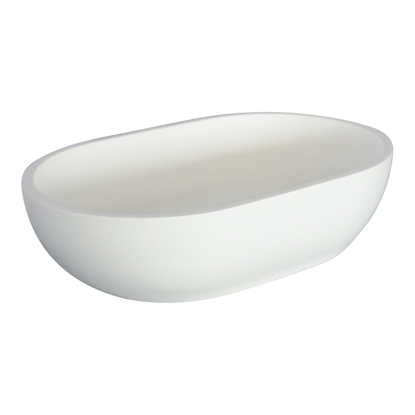 Divina Resin Vessel Sink 23" x 15" Oval with Gloss White Finish