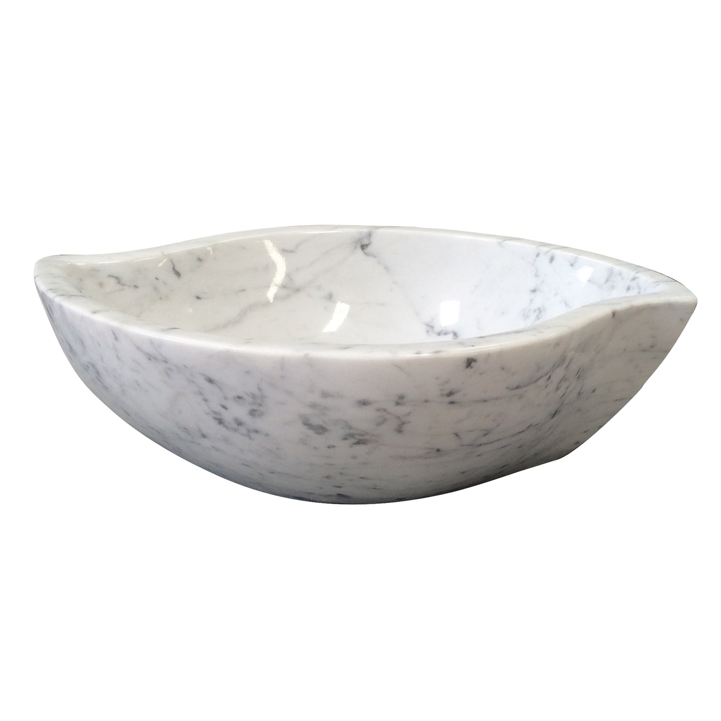 Canim Carrara Marble Vessel Sink with Polished Finish