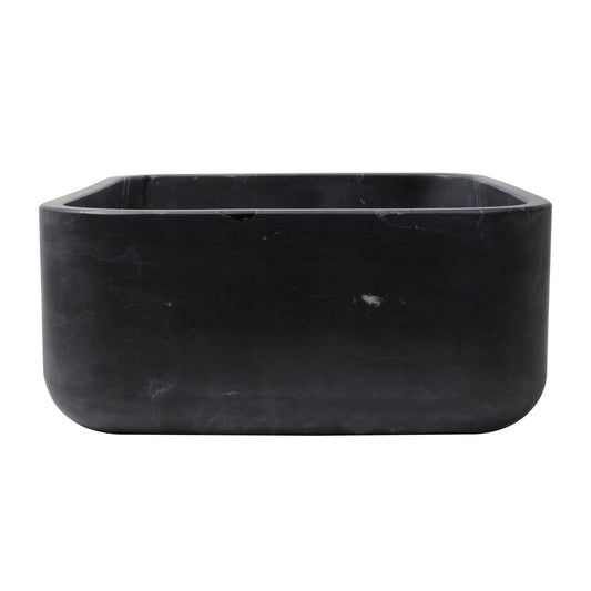 Maxton Square Sink 15 3/4" Honed Black Forest Marble