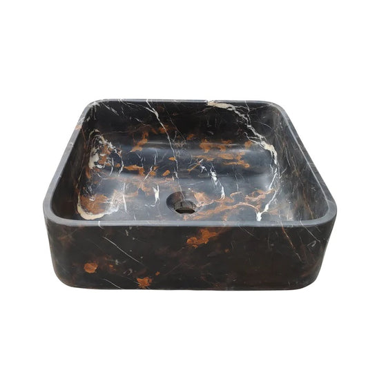Maxton Square Sink 15 3/4" Honed King Gold Marble
