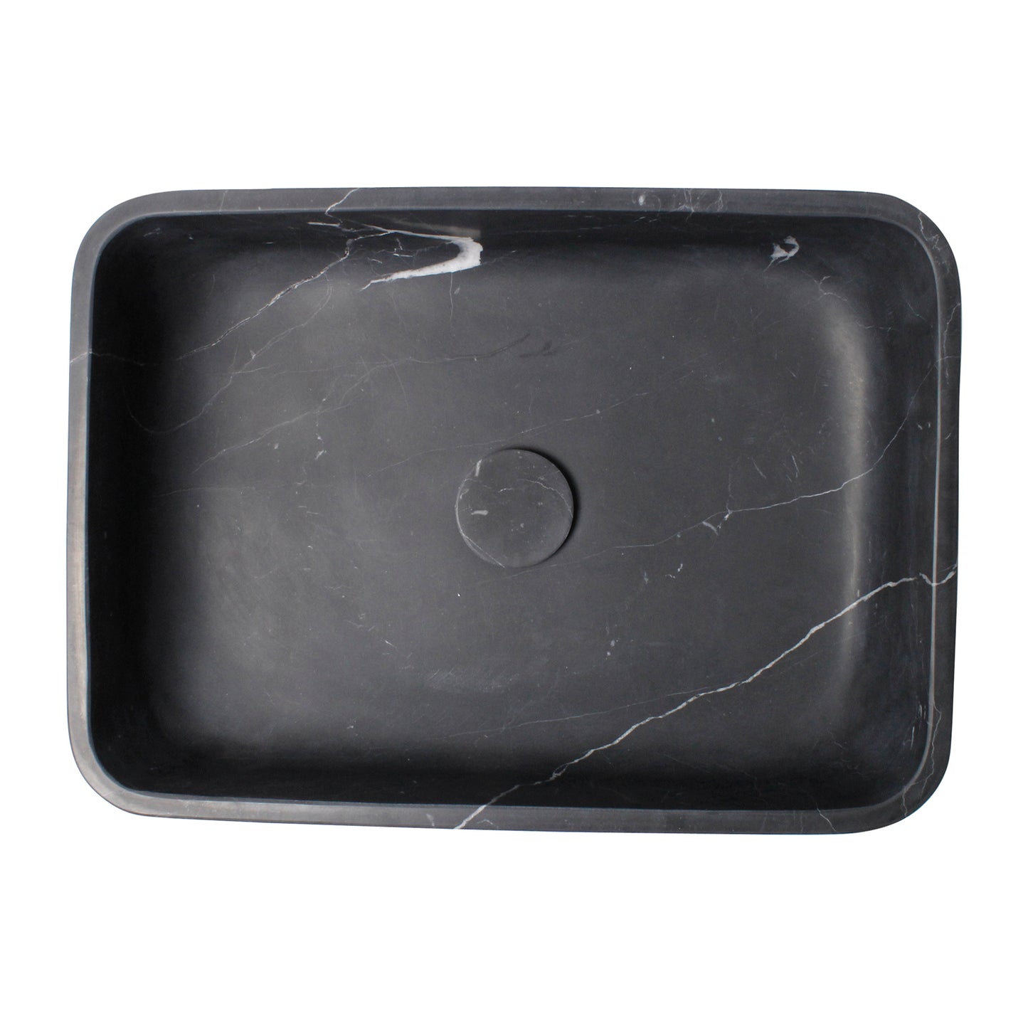 Maxton Rectangle Sink 18" Rectangle Black Forest Marble with Honed Finish